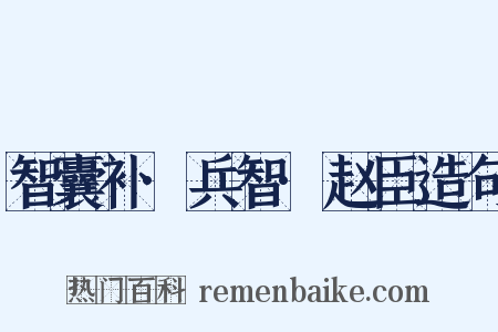 智囊补·兵智·赵臣造句是什么意思的图片